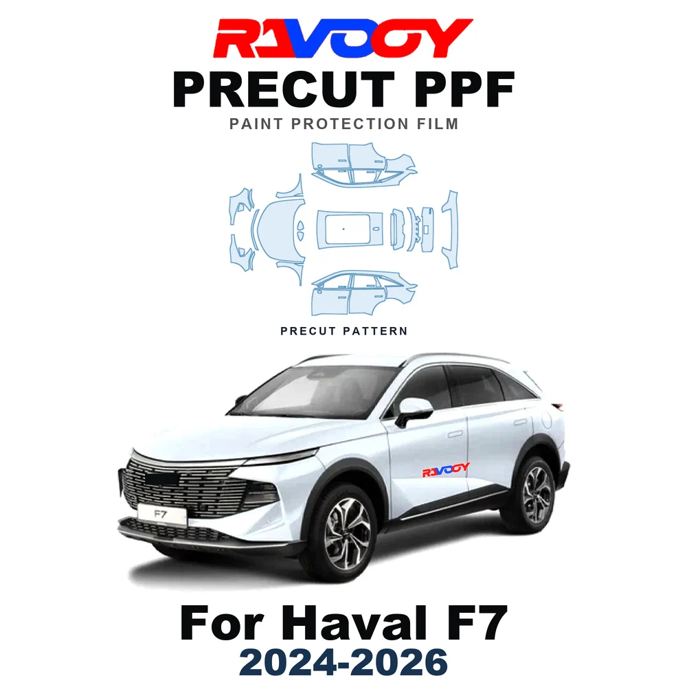 Precut PPF For Haval F7 Base 2024-2026 8.5mil TPU Paint Protection Film Hood Bonnet Bumper Headlight Self-Healing Clear Kit Roof