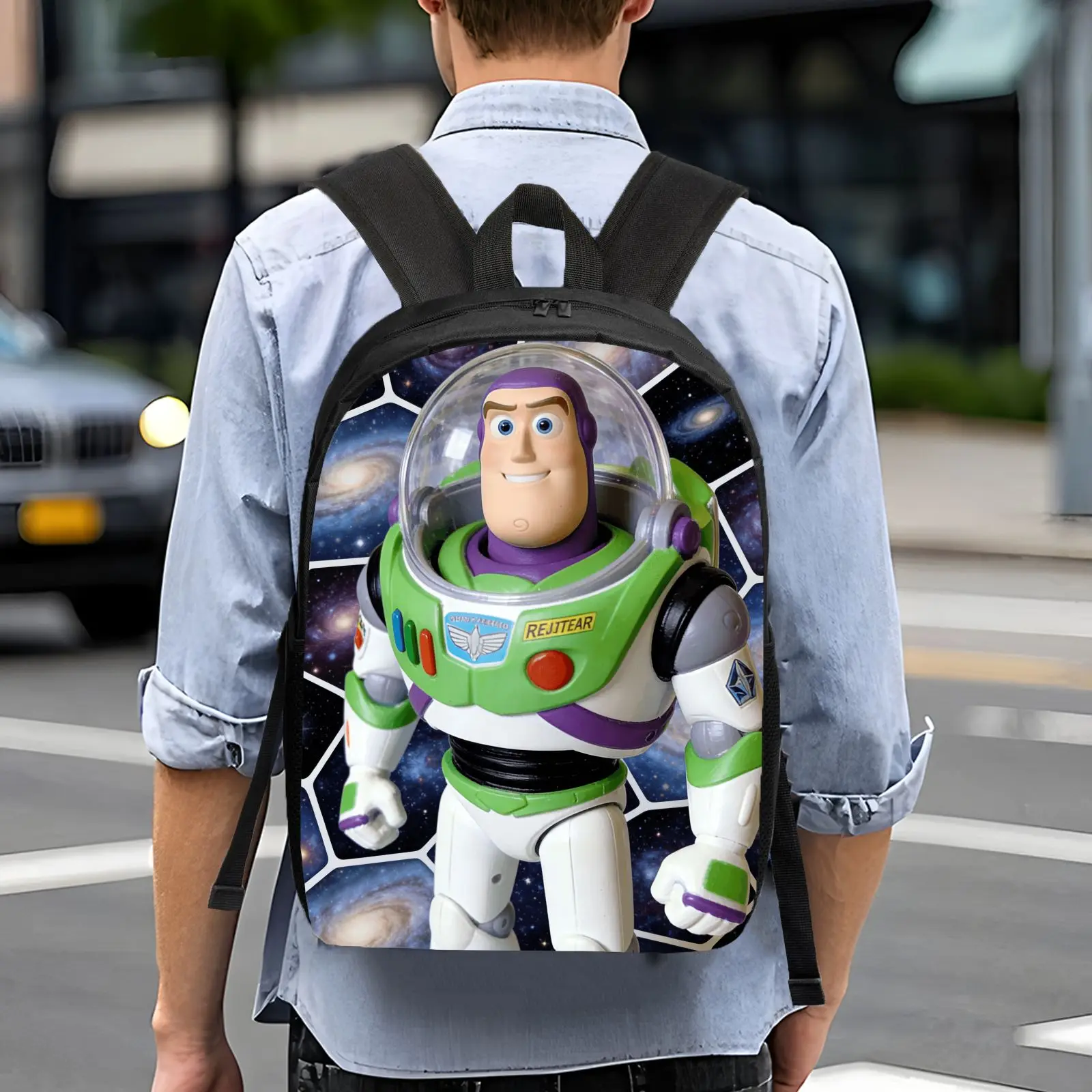 ディズニー 1個 トイ・ストーリー バズ・ライトイヤー バックパック、カジュアルバッグ、大容量、高品質ギフト、パーソナライズされた日常使用