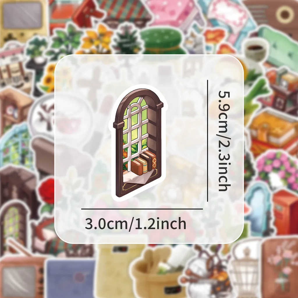 60 قطعة من ملصقات نمط الفتاة الحلوة الأصلية - شارات عنصر لطيفة للمجلات وحافظات الهاتف لتسجيل متجر YourLife #4