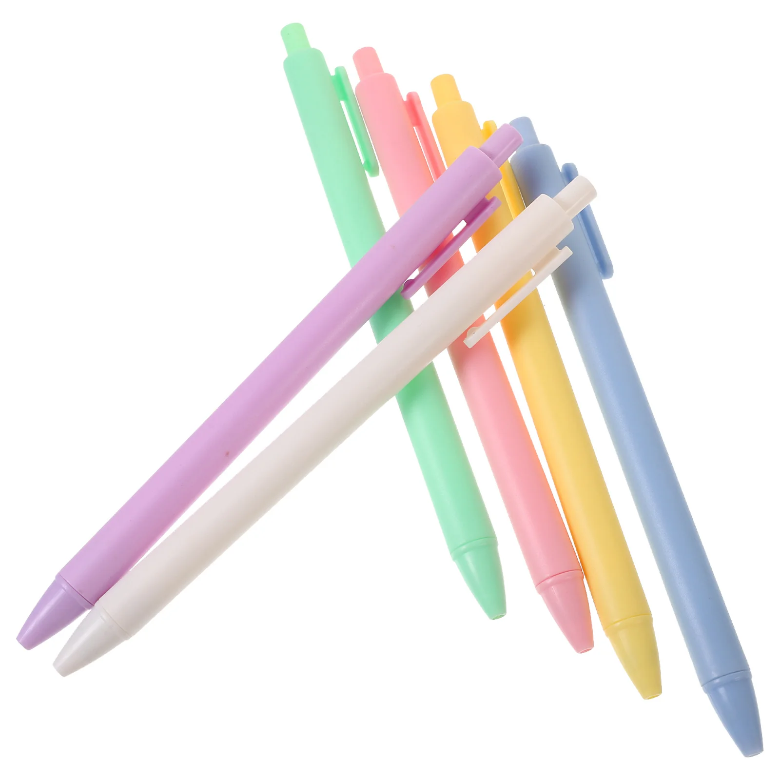 

6 шт., гелевая ручка пресс-типа, гладкие студенческие офисные школьные ручки, портативные письменные принадлежности для учебного материала, многоразового использования