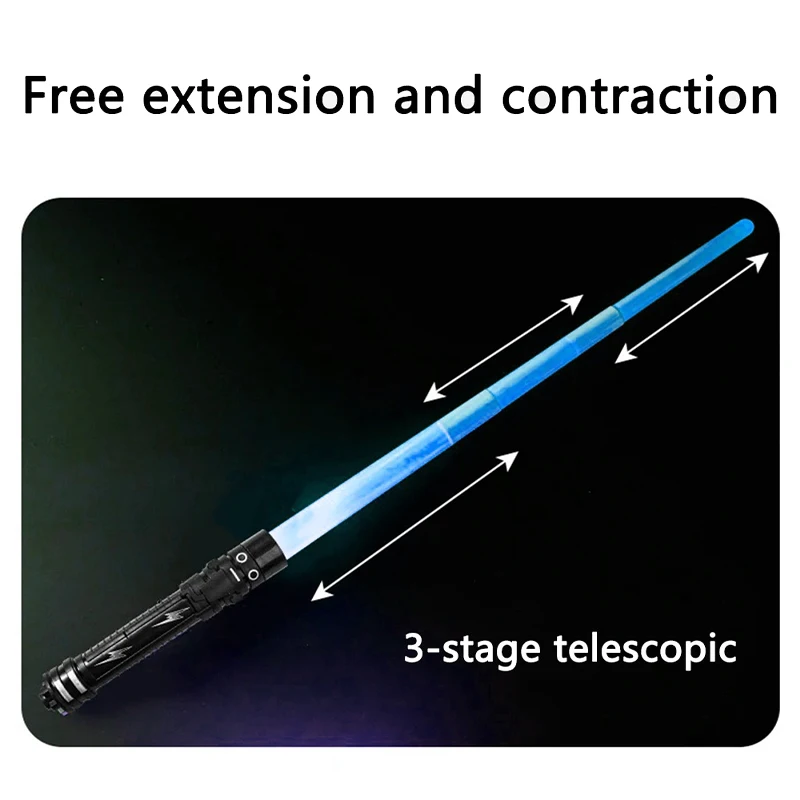 Espada láser doble roja y azul, sable de luz para niños, transformación Rave, arma de Cosplay, juguete para regalo intermitente genial