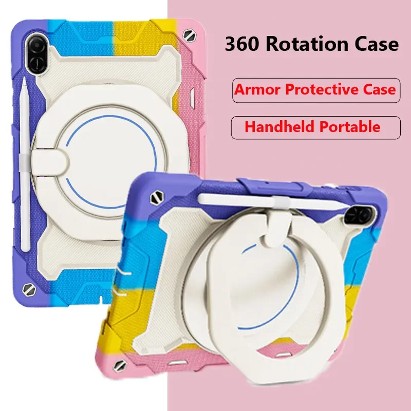 

Детский бронированный чехол для нового Huawei Honor Pad 10 12,1 дюйма 2025 X9A X8A X9 Pro 11,5 дюйма Pad9 MagicPad2 Чехол с портативной ручкой и кронштейном Funda