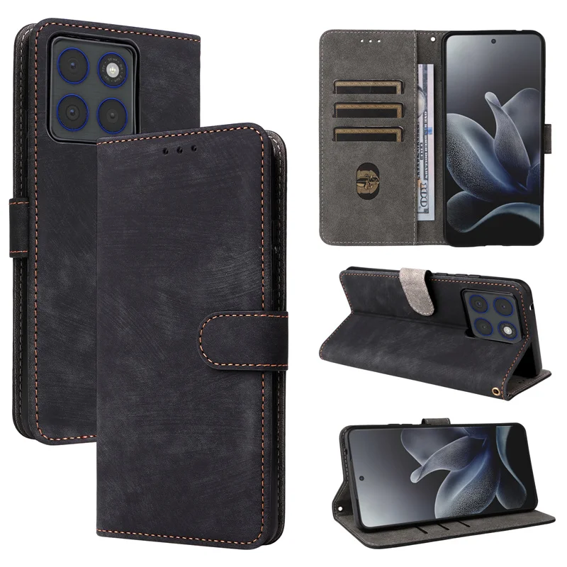 حافظة لهاتف موتورولا موتو إيدج 70 5G حافظة هاتف مغناطيسية جلدية واقية لهاتف موتو X70 Air 5G #1