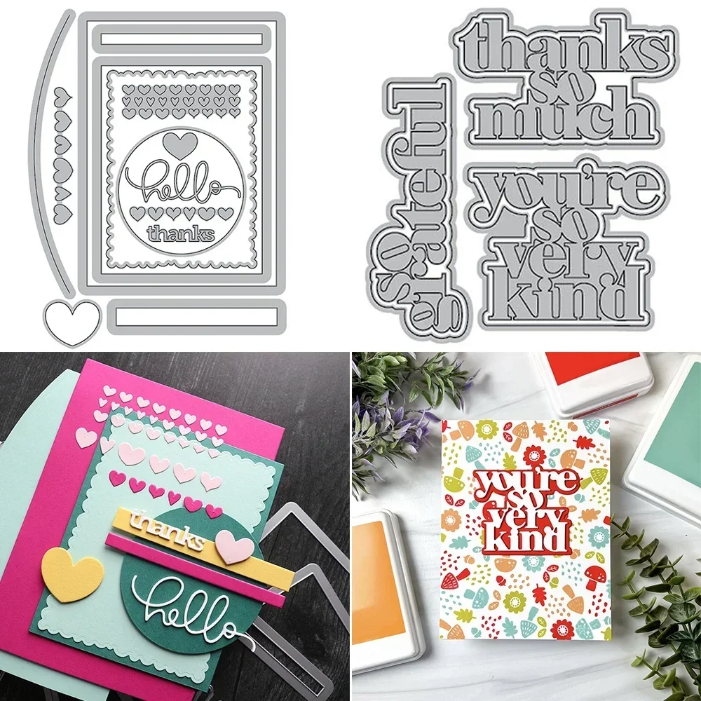 Troqueles de corte de Metal Werner Love and Light Essentials YOU'RE So Mucho tipo palabras troqueladas para hacer tarjetas artesanales de álbum de recortes DIY