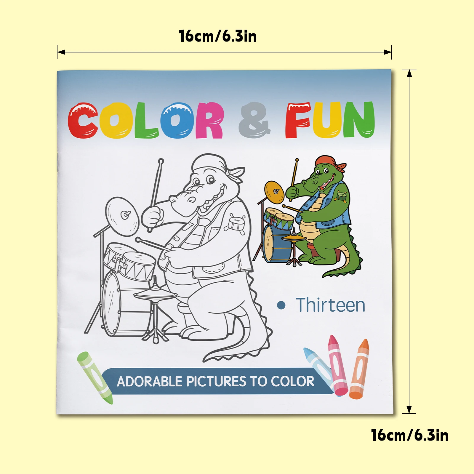 Color & Fun 5 Book Set – Cute Animals, Foods& Everyday Themes Coloring Collection
