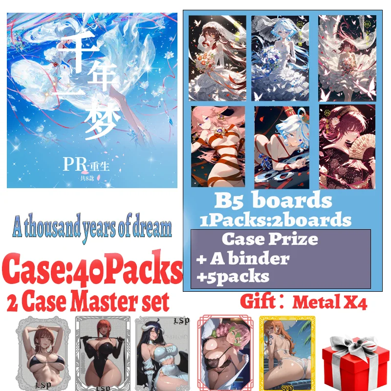 

New Goddess A5 boards Waifu Card A Thousand Years Of Dream Spicy Hobby Doujin Rare Collectible Boards Trade Card Hutao Gift Toys