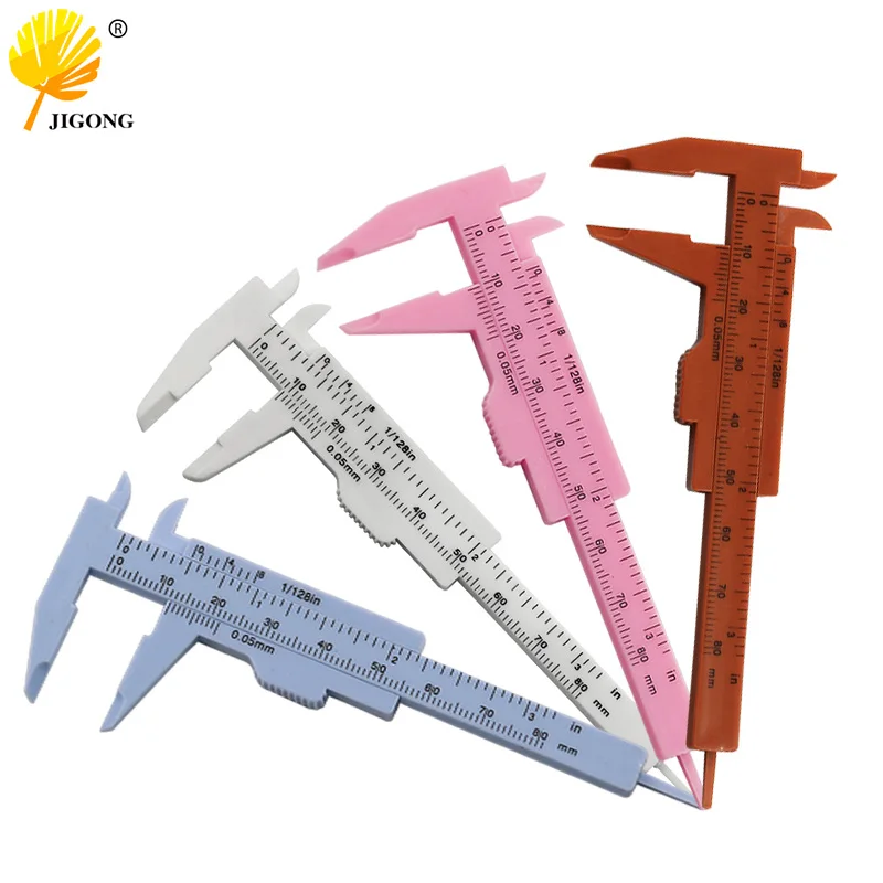 New Mini Plastic Vernier Caliper, 0-80mm Measuring Jewelry Measuring Tool, Students Caliper, Small Gifts