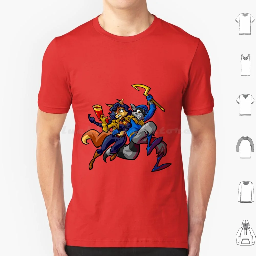 Camiseta Sly Cooper y Fox, camiseta fresca de algodón 6xl, Inspector de zorro Sly Cooper Carmelita