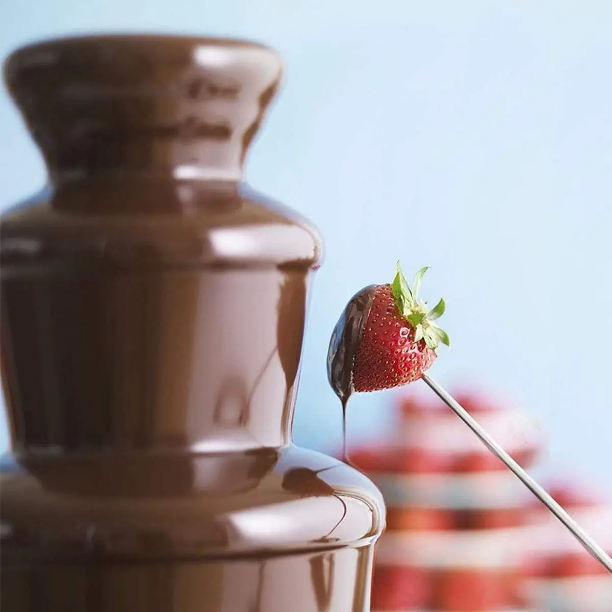 Macchina elettrica della fontana della fonduta del cioccolato dell'acciaio inossidabile di 4 livelli elettrodomestico torre di fusione della cascata della fontana della caramella del cioccolato