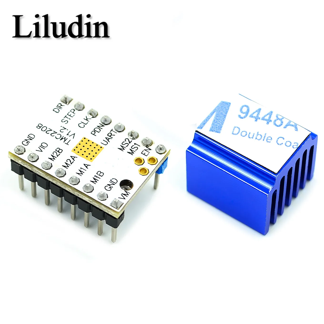 3D Printer TMC2208 Stepper Motor Driver V1.2 Stepper Driver Module with Heat Sink Screwdriver for 3D Printer Controller