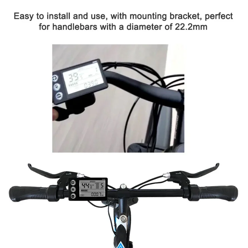 Ebike Sinawave Controller 36V/48V 17A 25A 30A with 36V/48V LCD DIsplay S866 For 250W-1000W Wheel Hub Motor Conversion Parts