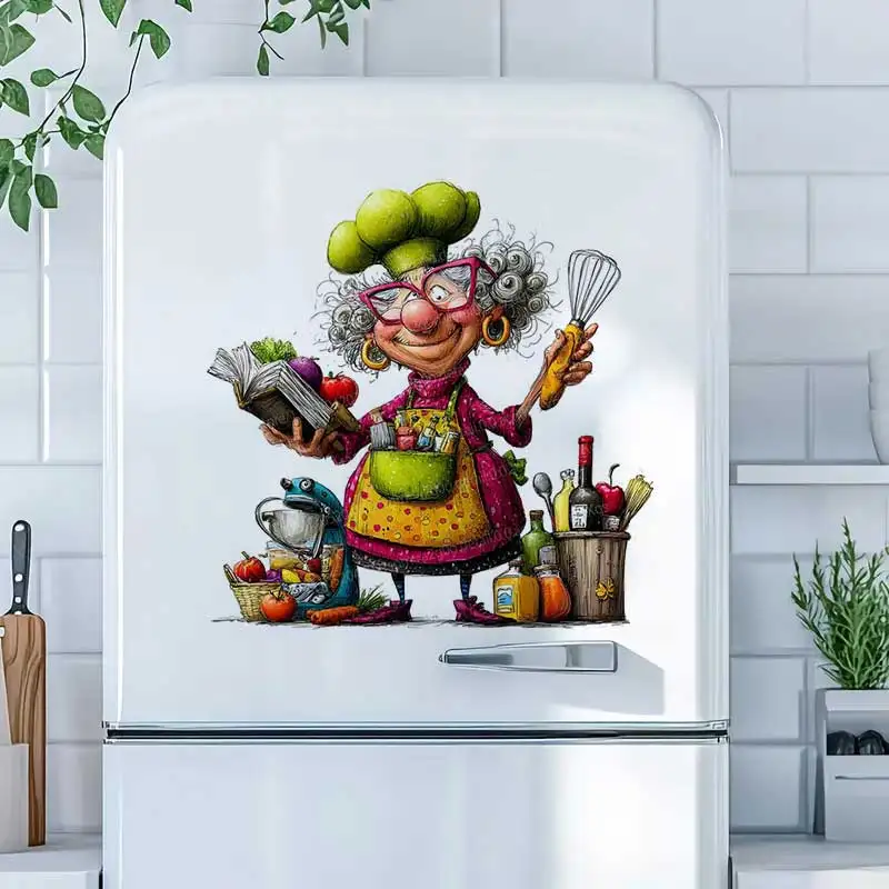 Funny Cooking Ladies Decal Stickers Home Decor Kitchen Dining Room Cabinet Refrigerator Vinyl Artwork for Ladies AA244 - view 4