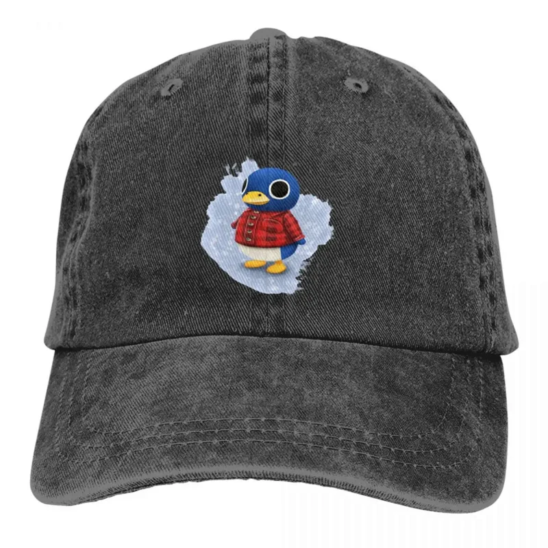 Berretto da Baseball da uomo lavato Roald The Penguin Trucker Snapback Caps cappello da papà Animal Crossing Timmy Game cappelli da Golf