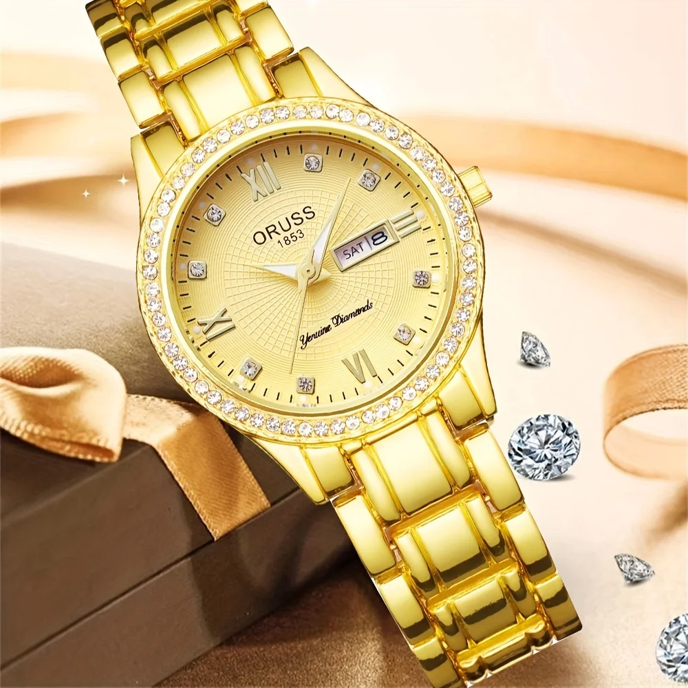 Relógio de calendário feminino clássico, relógio feminino durável, viajante estudantil, relógio feminino de todos os jogos