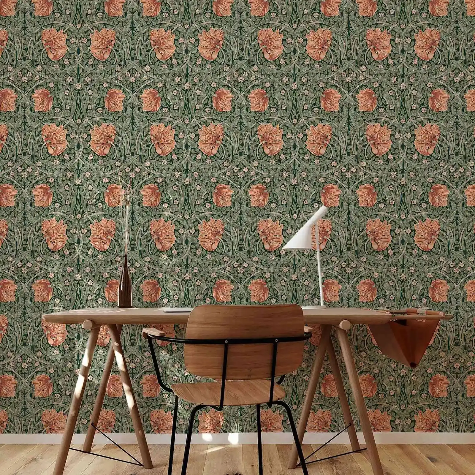 

William Morris Pimpernel Pattern Peel and Stick Wallpaper, Self-adhesive Floral Wallcovering Or Regular Un-paste Wal Mural Roll