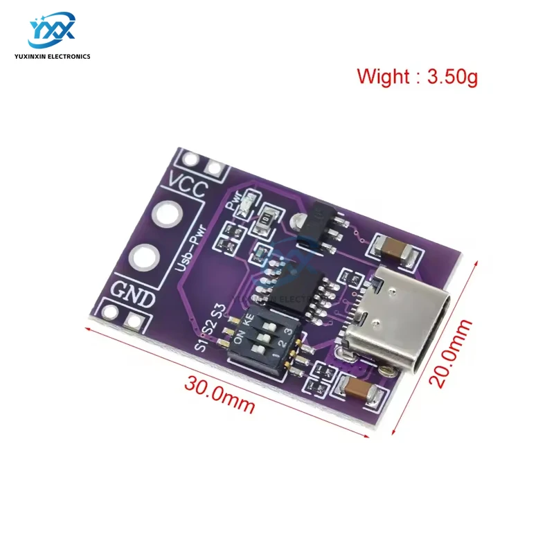 1PCS Type-C USB PD QC AFC Fast Charge Decoy Trigger Fixed Voltage Output 5V 9V 12V 15V 20V Support for Phone Fast Quick Charger