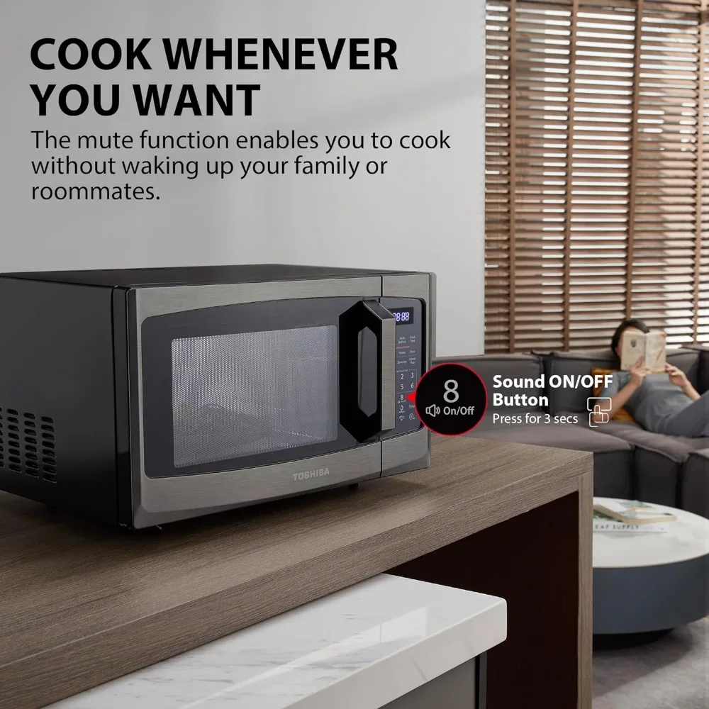 Toshiba ML-SEM23P(BS) Microwave meja pintar, kontrol suara dengan Alexa, resep gratis dalam aplikasi, kebutuhan dapur