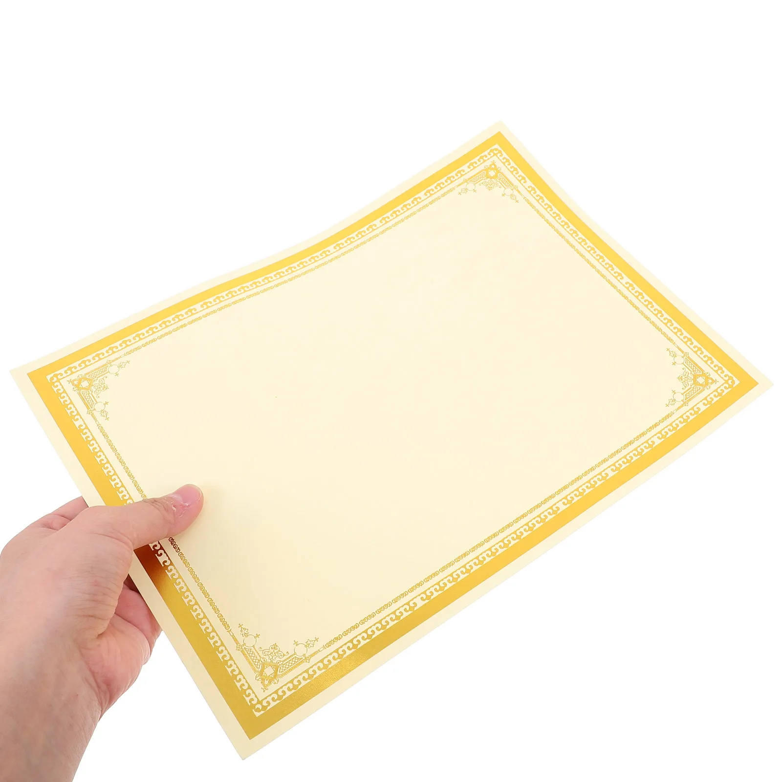 

10Pcs Blank Certificates Exquisite Workmanship Delicate Details for School Award Supplies Certificates Award Certificate