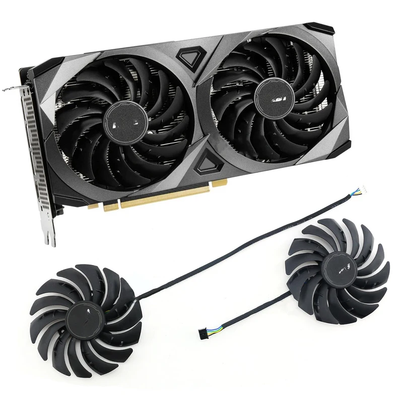 L+ Cooling Fan Replacement Video Card Cooler for MSI RX6700XT RX6600XT MECH 2X Part