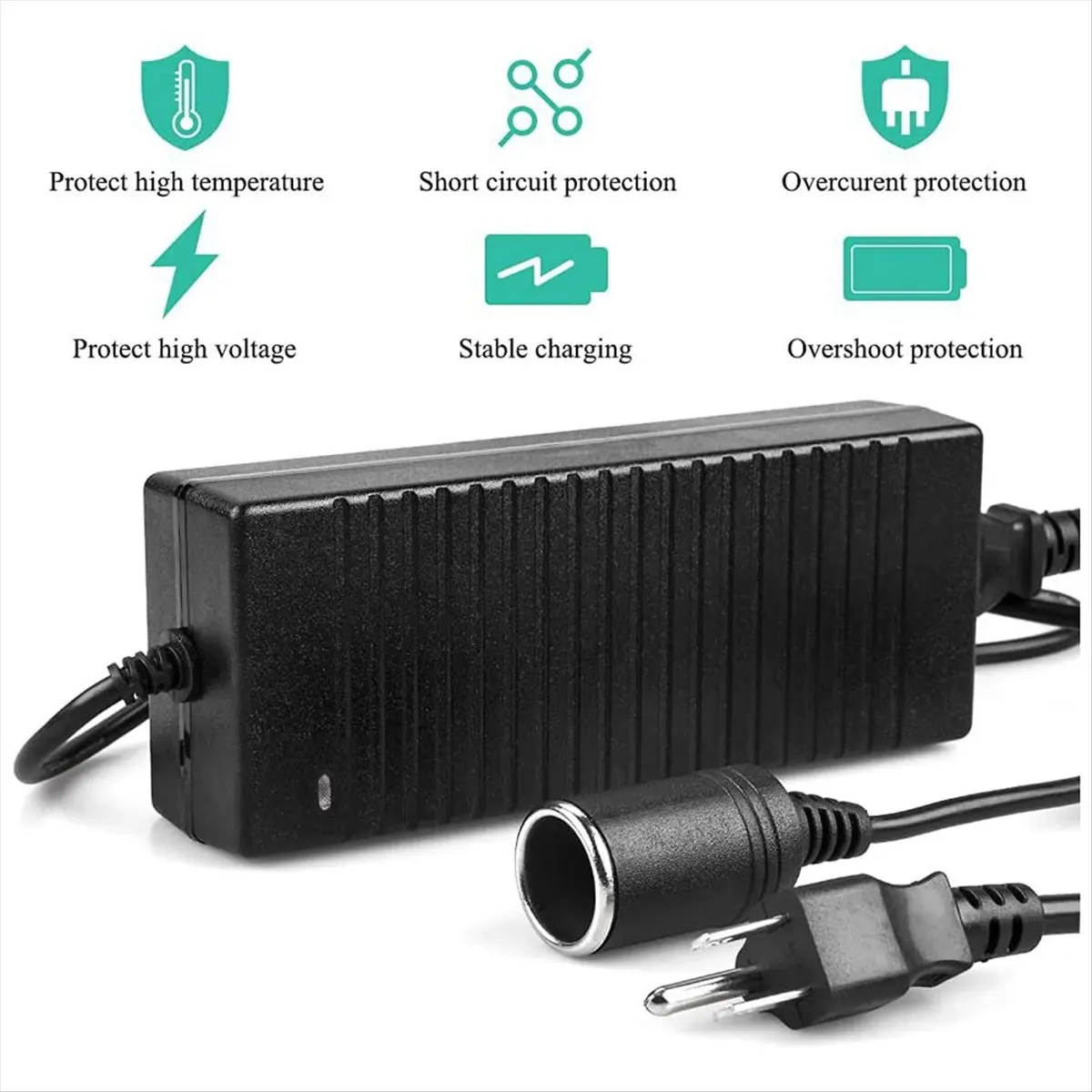 A64I Car Power Adapter Power Convert AC Adapter DC 110V / 220V to 12V 10A Power Adapter Converter US Plug