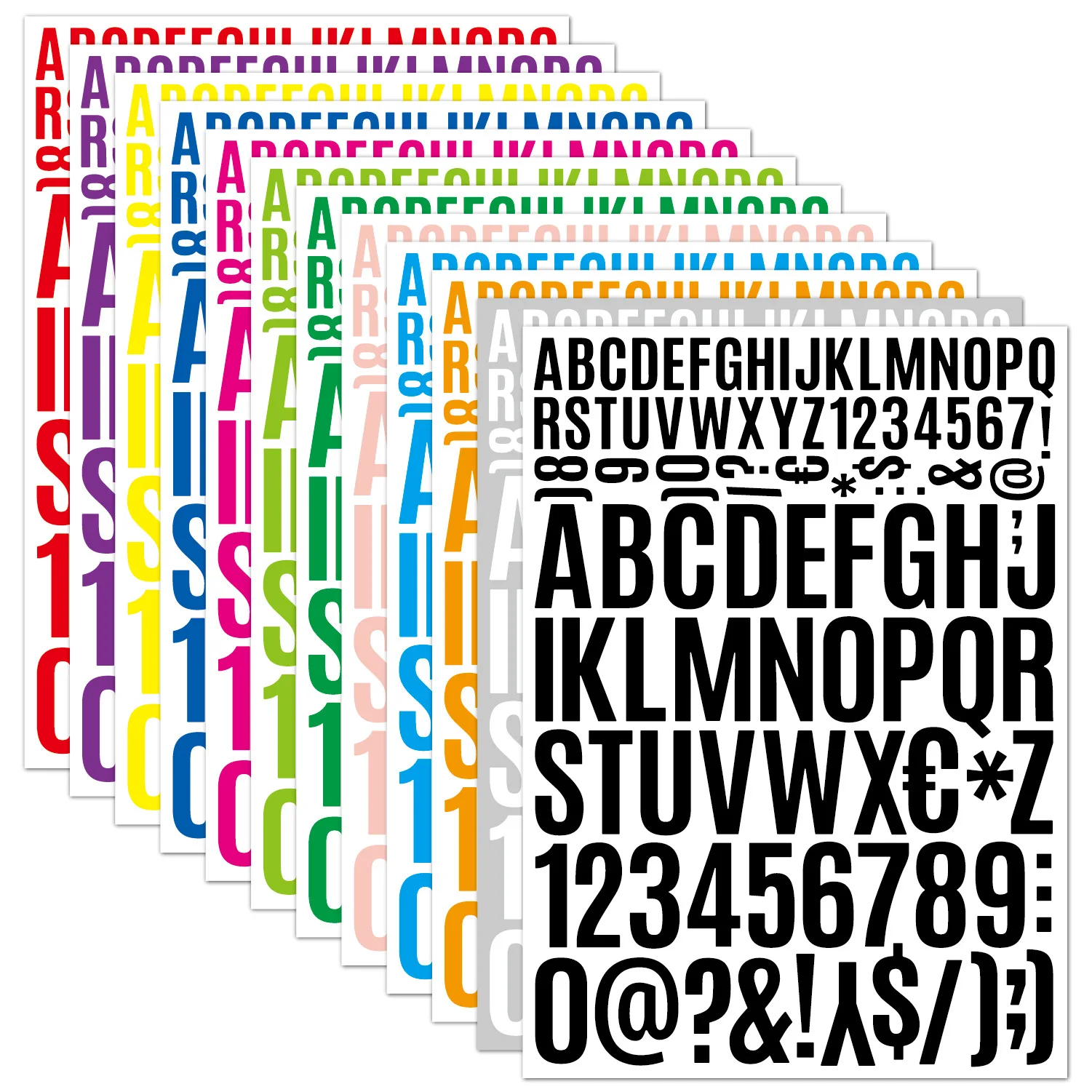 Self Adhesive Alphabet Number Stickers Weatherproof PVC Vinyl for Car Mailbox Address Sign Heavy Duty