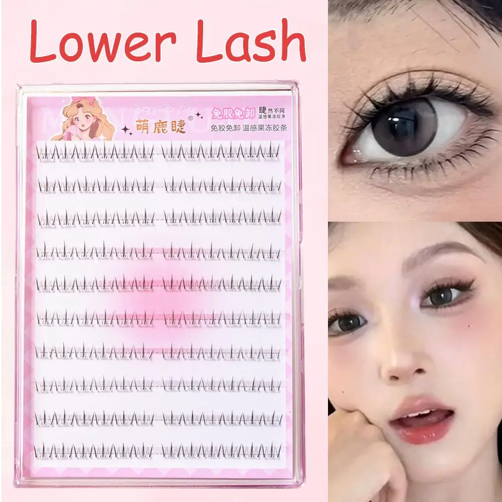 Natural Bottom Lash Lower Manga Eyelash Clusters Natural Spiky Lashes Tool Band Eye Lashes Lower Mink Clear Look Makeup B5A7