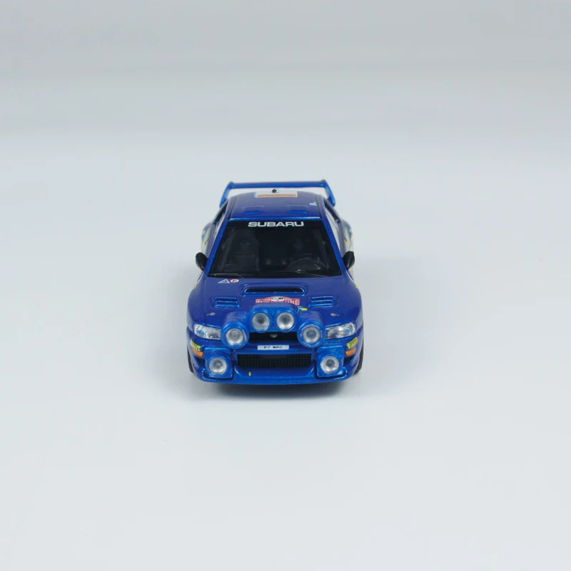 مينيجت 1:64 سوبارو امبريزا WRC98 1998 رالي مونتي كيرلو المكان الثالث # 3 سيارة معدنية زرقاء MGT موديل 975 #2