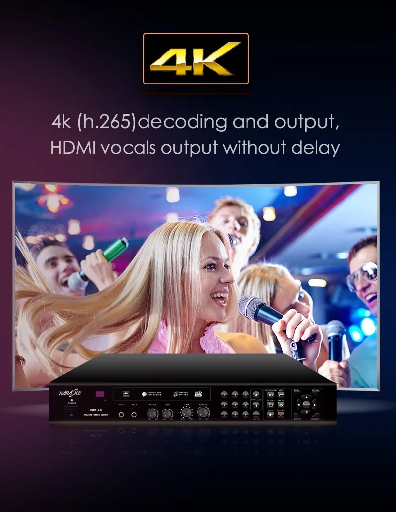 New 2020 4K karaoke player system ktv hdd jukebox Android machine