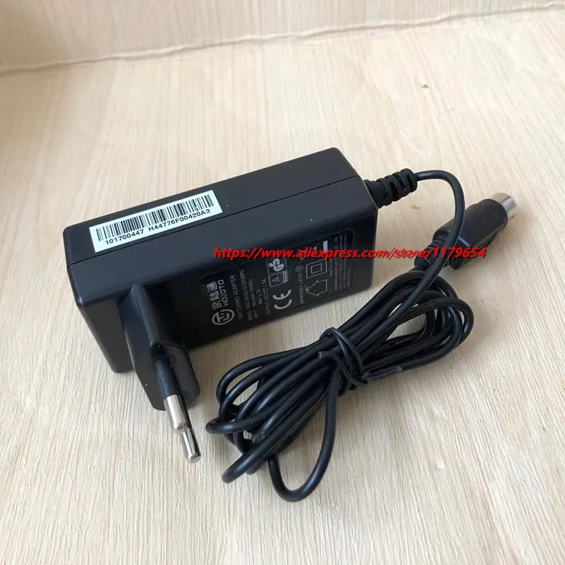 Genuíno huioto ADS-25FSG-12 12018gpg adaptador ac 12v 1.5a 18w ec1008 fonte de alimentação 4 pinos carregador din ADS-26FSG-12 plugue da ue
