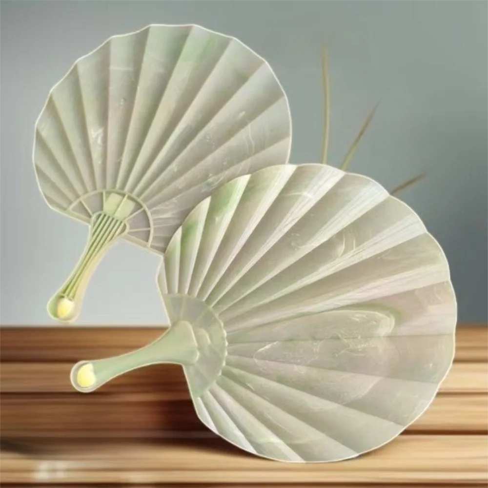 Creative Plastic Hand Held Fan Imitation Shell Traditional Chinese Chinese Style Fan Summer Cooling Fans Wedding Decoration