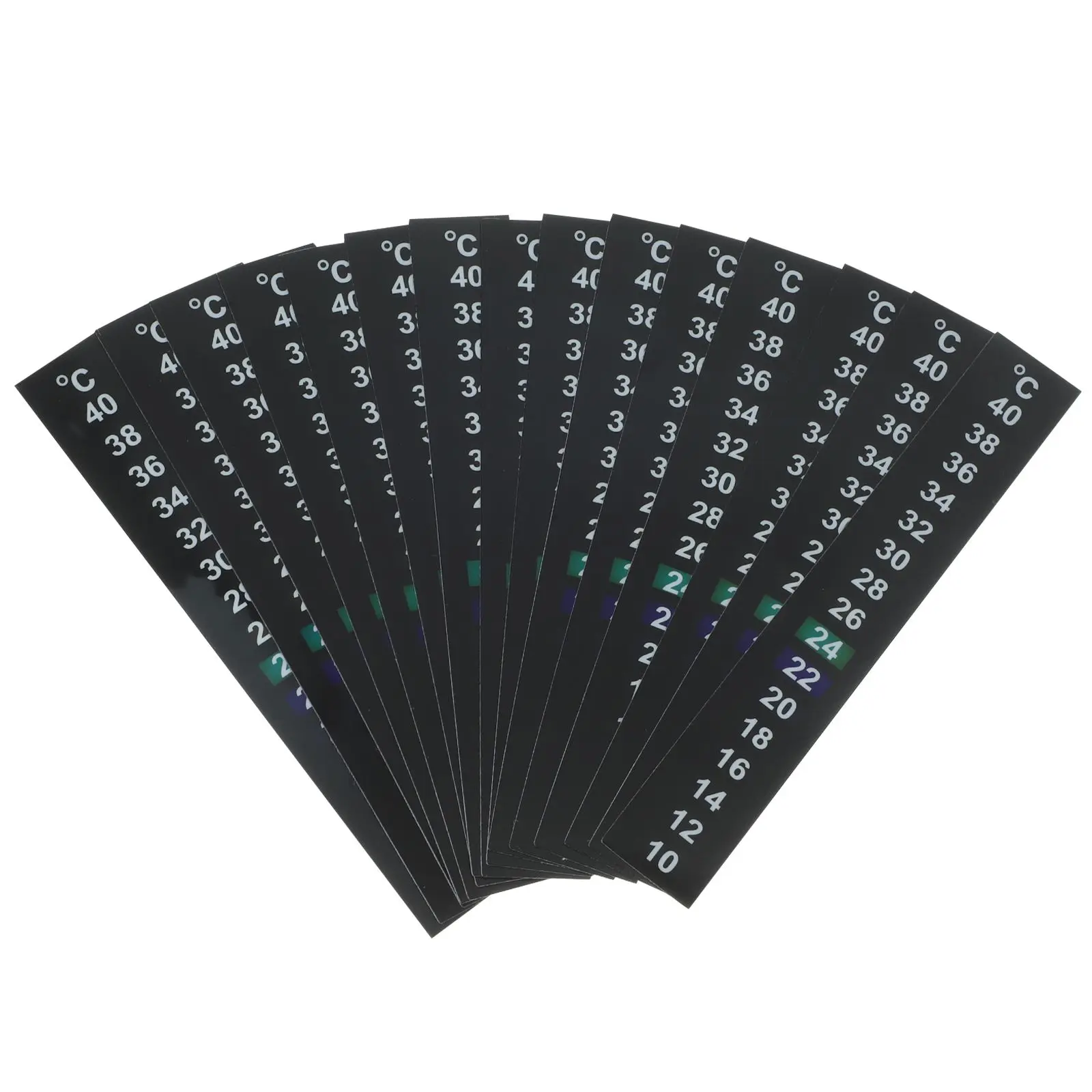 

15 Pcs LCD Thermometer Strip Fish Tank Aquarium Reptile Box 10-40 Degree Temperature Measuring Pet Liquid Crystal Safe Practical
