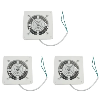 변기 걸이식 벽 창문 유리 고속 배기 선풍기, 소형 환풍기 배기 팬, 4 인치, 20W, 220V, 3 개