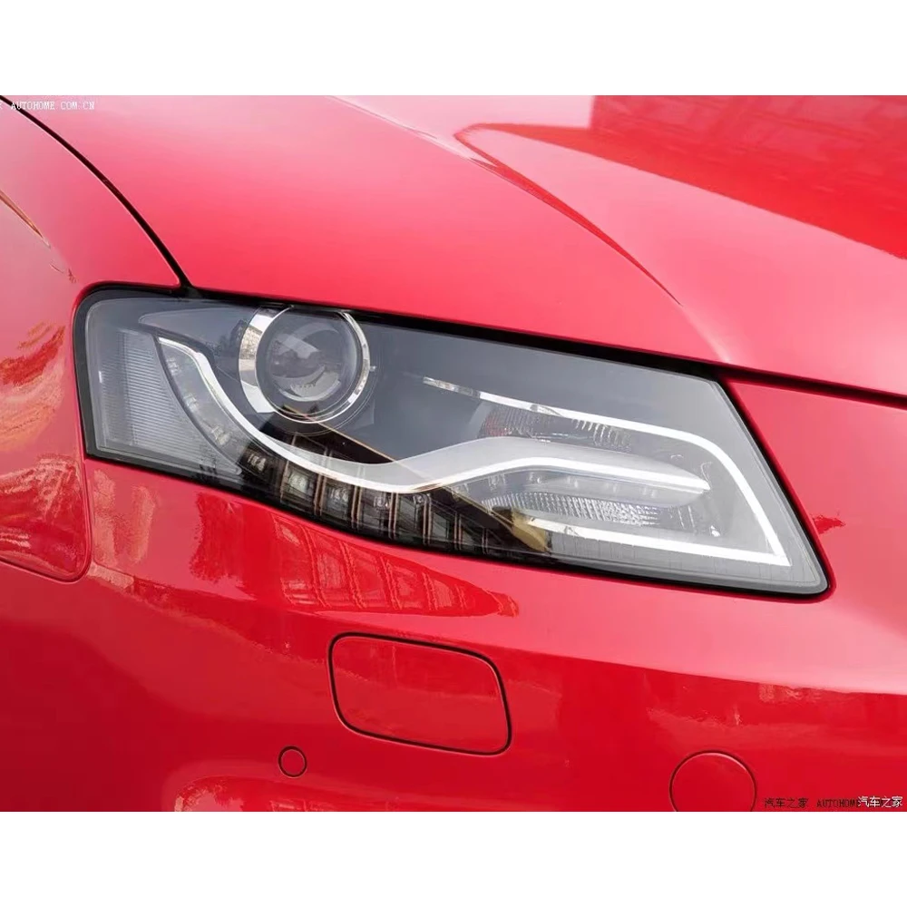 For Audi A4 2009 2010 2011 2012 Car Light Rear Base Front Headlight Back Housing  LED Headlight Rear Cover Car Accessories