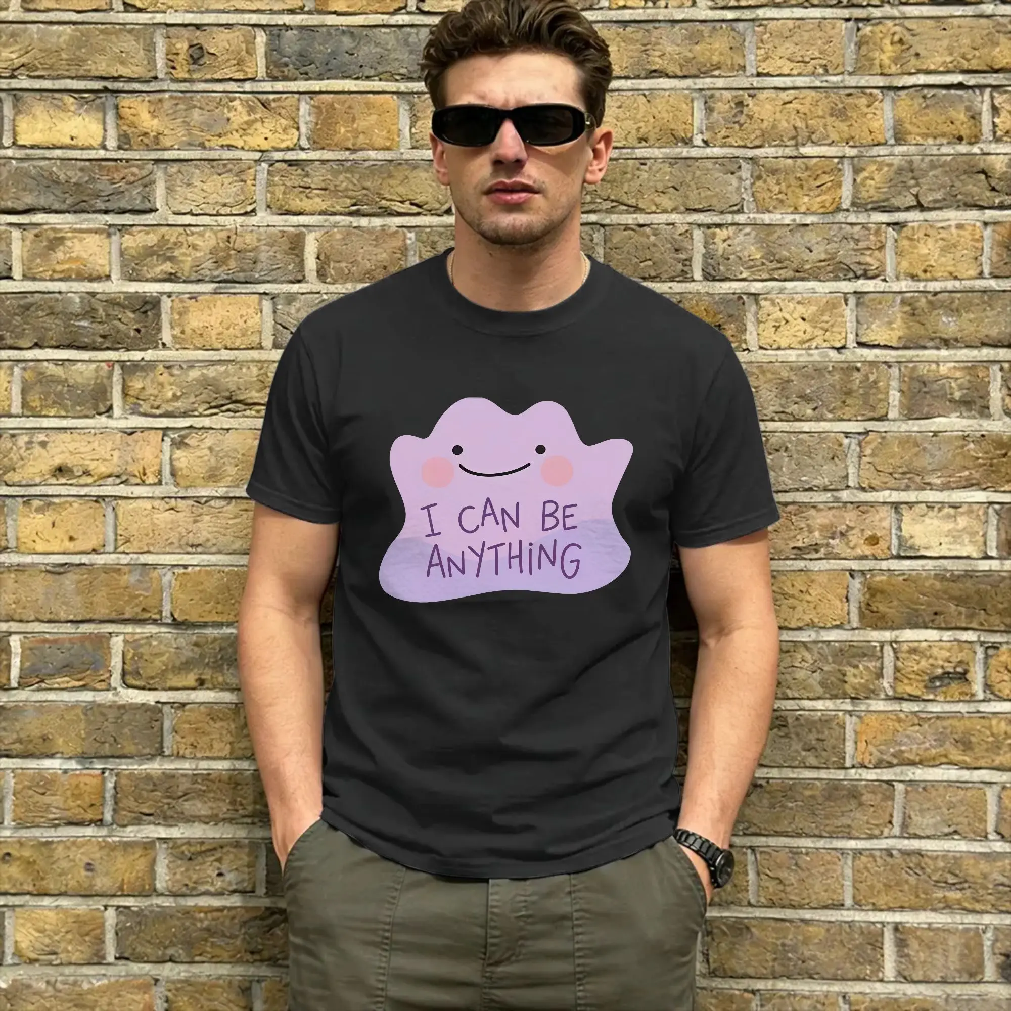 Men's I Can Be Anything Ditto T Shirt  100% Cotton Clothes Vintage Short Sleeve Crewneck Tees Plus Size T-Shirts