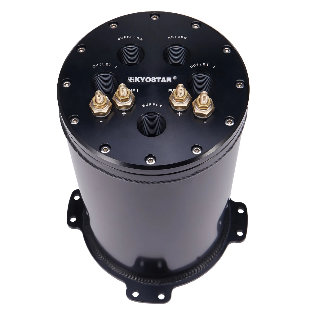 

2.8 L Brandstof Surge Tank Voor Twin 40 Mm Brandstof Pompen 8AN O-Ring Poorten