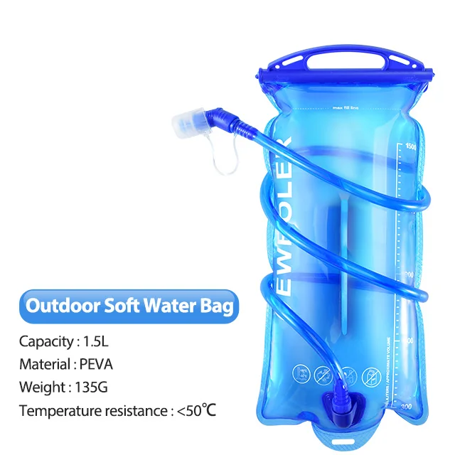 NEWBOLER 2L Wasserblase Trinkrucksack Reservoir BPA-frei PEVA Wasser Aufbewahrungstasche für Camping Radfahren Laufen Wandern