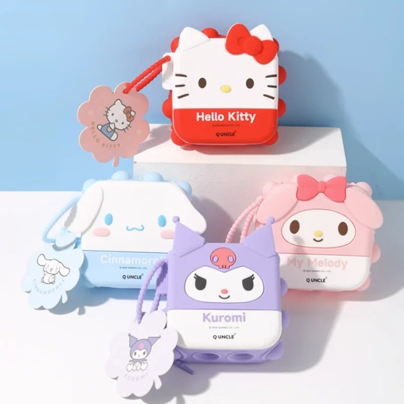 

Sanrio New Cute Kitty Kuromi Cinnamoroll Kawaii Silica Gel Press For Joy Fashion Decompression Multifunctional Chidren Gift