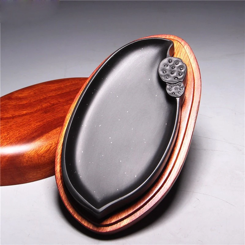 Hand-Carved Lotus She Inkstone with Box – Traditional Chinese Calligraphy Ink Grinding Stone for Writing & Painting view 4