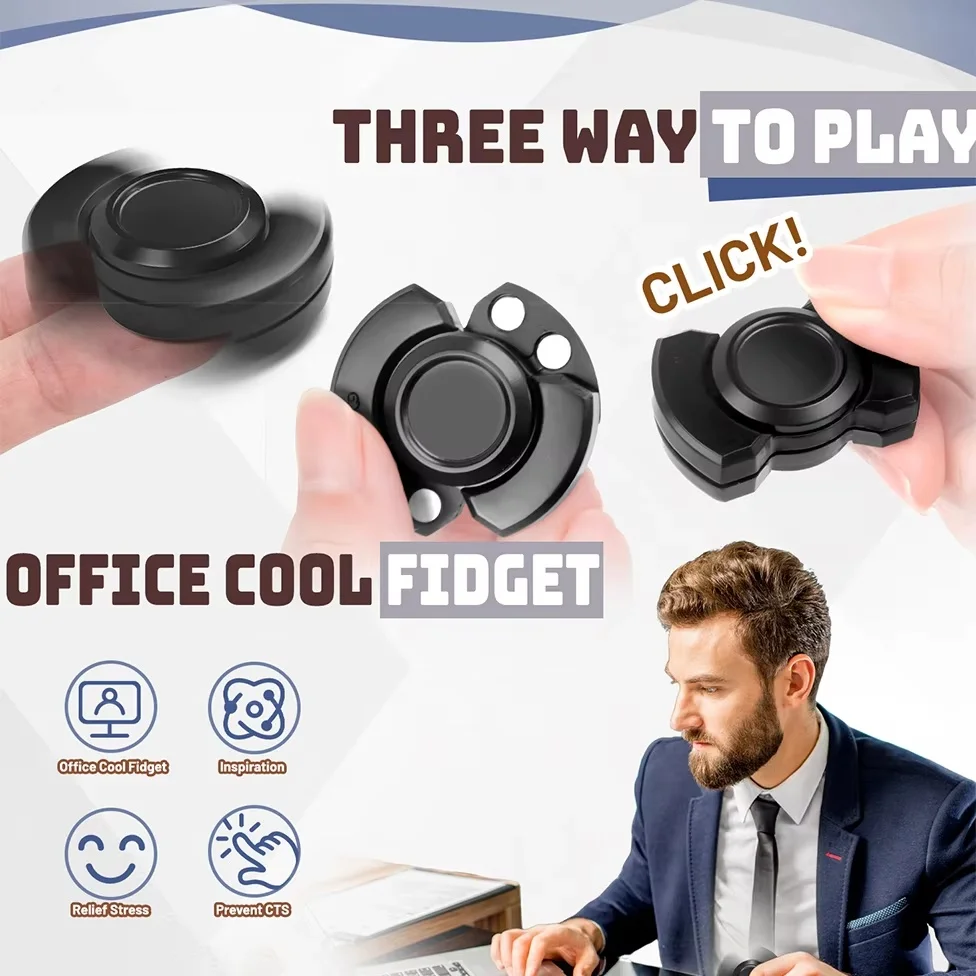 Leuk 3-in-1 spel Edc Fidget Toy Gepersonaliseerde Skeleton Ghost Fidget Spinner Legering Fidget Slider Stress Release Toy Adhd Toys