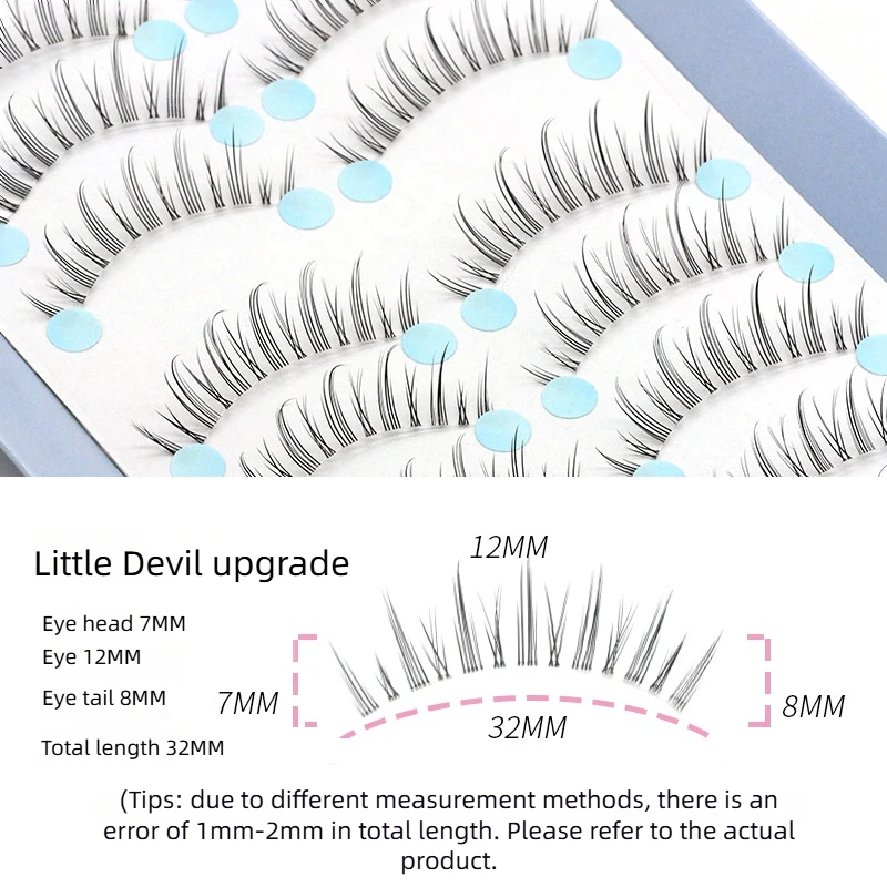 little devil upgraded natural transparent fine stem cartoon eye mom feeling false eyelashes pure desire female curling