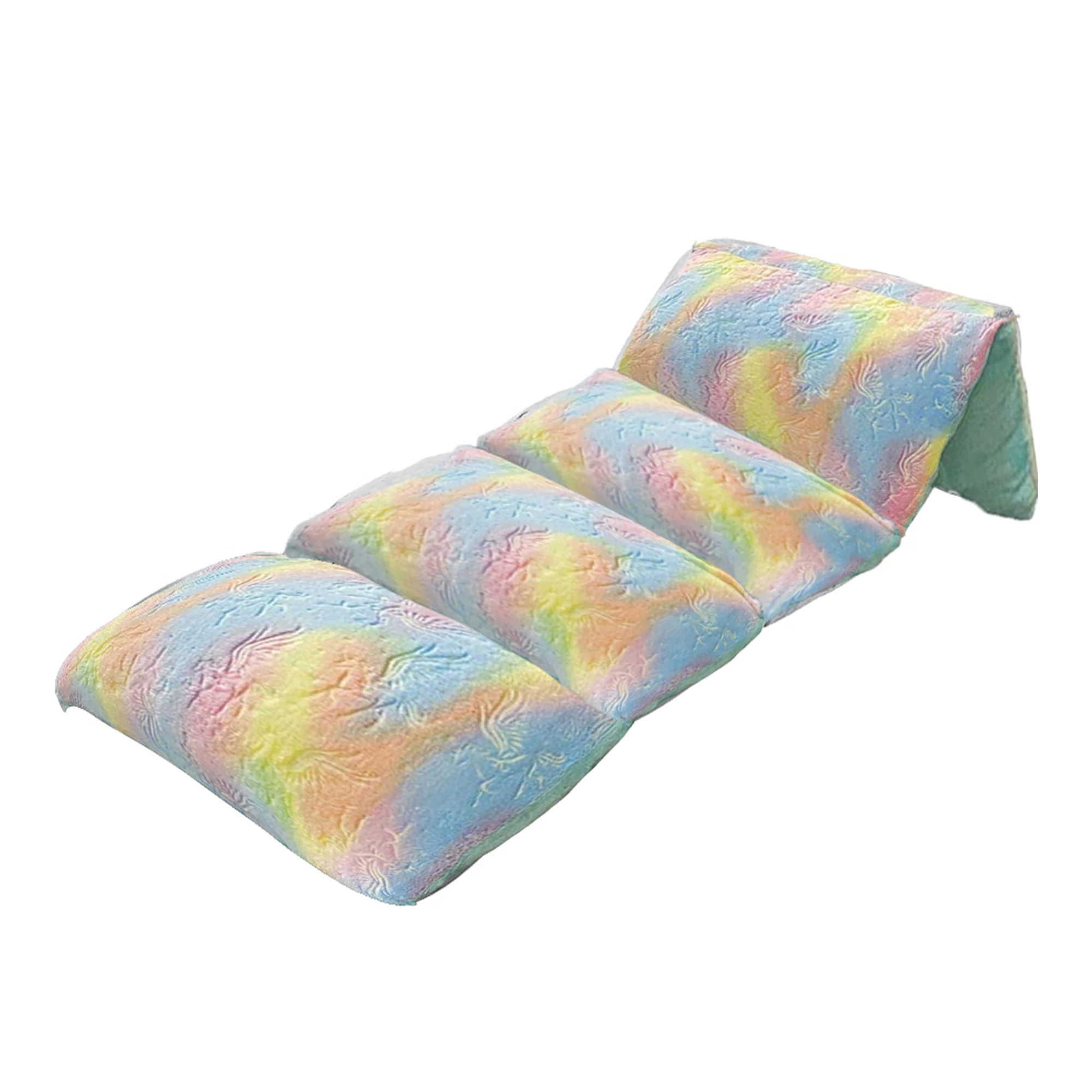 Glow In Dark 3 in 1 Kids Floor Pillow Fold Out Lounger Cover for Bed