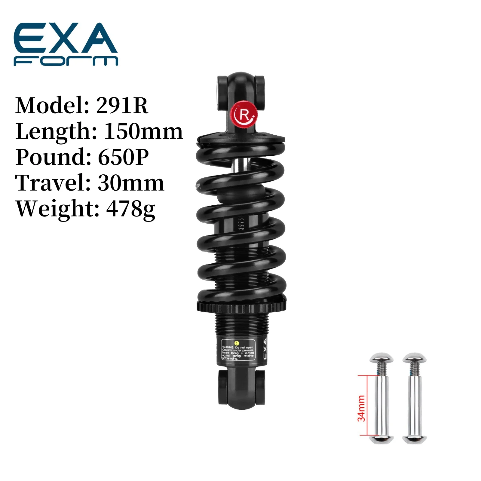 KS EXA 291R Shock Absorber Adjustable Damping Hydraulic Rear Shocks for MTB Electric Scooter Motocycles Parts