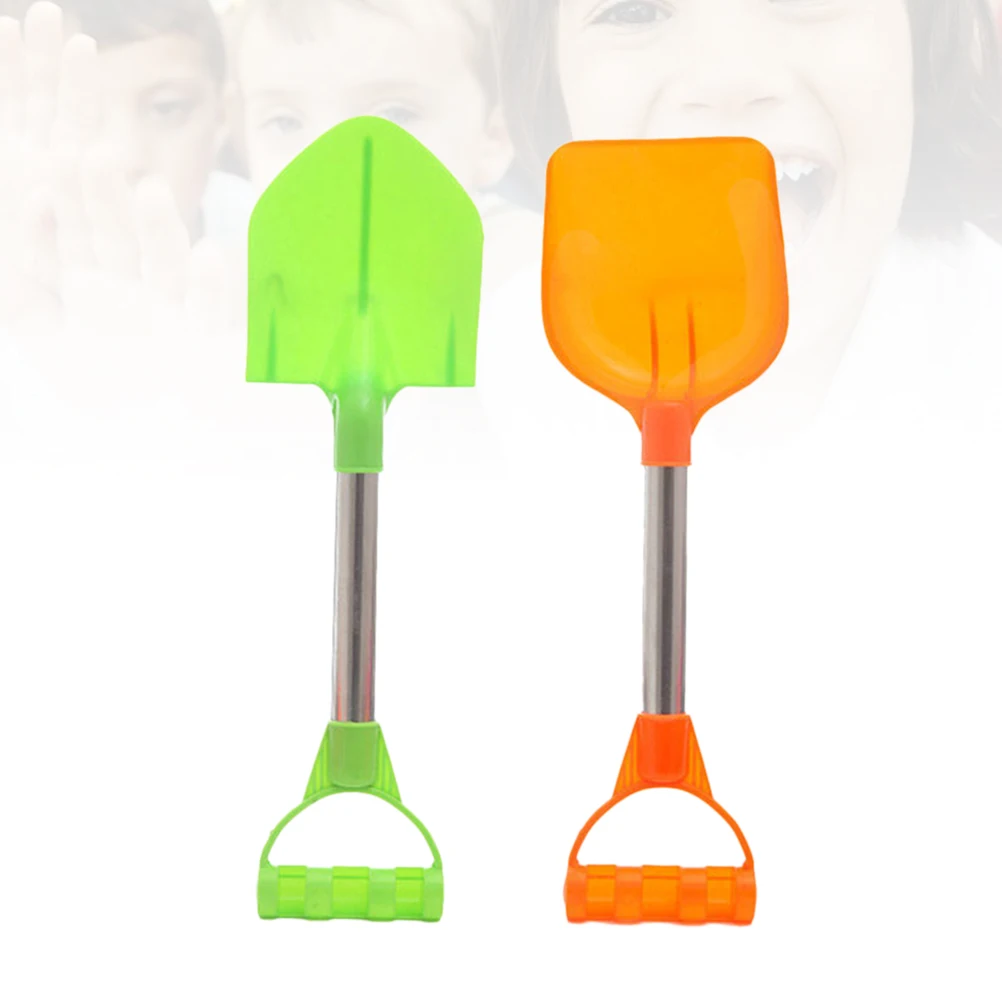 

2pcs Small Size Colorful Sand Shovels Toys Set Plastic Beach Tools Lightweight Kids Fun Safe Practical Promoting Toy