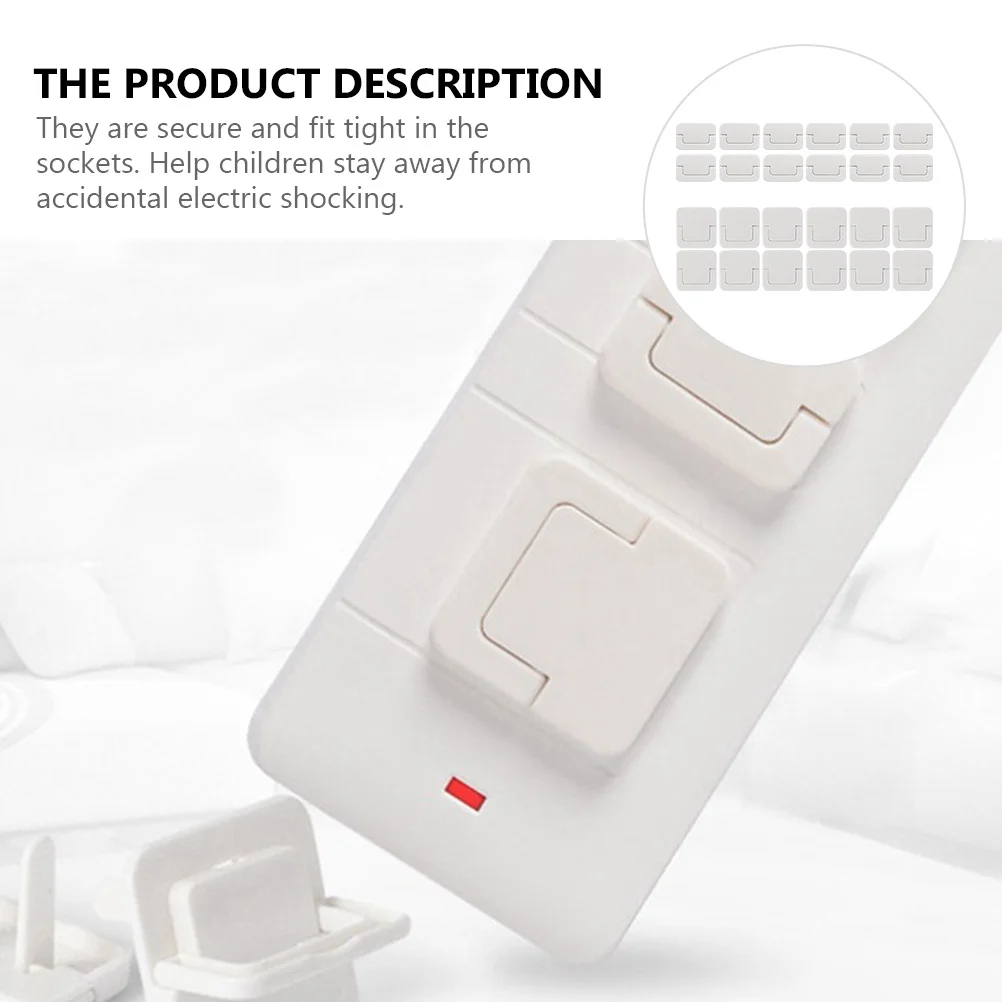

24Pcs Baby Safety Socket Covers Electrical Outlet Protector Childproof Plug Locks Secure Socket Protective Covers for Home Use