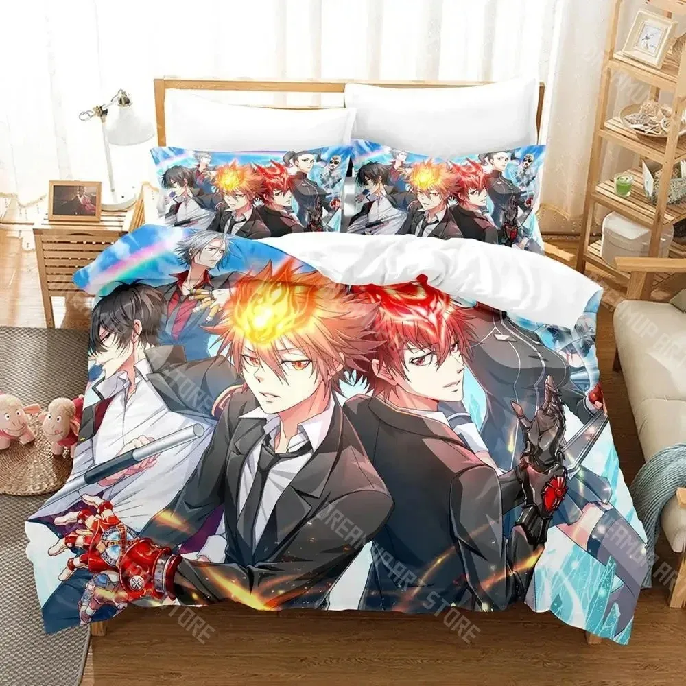 3D Printed HITMAN Anime REBORN Bedding Set for Boys Girls Duvet Cover Pillowcase Twin Queen King Full Single Double Sizes