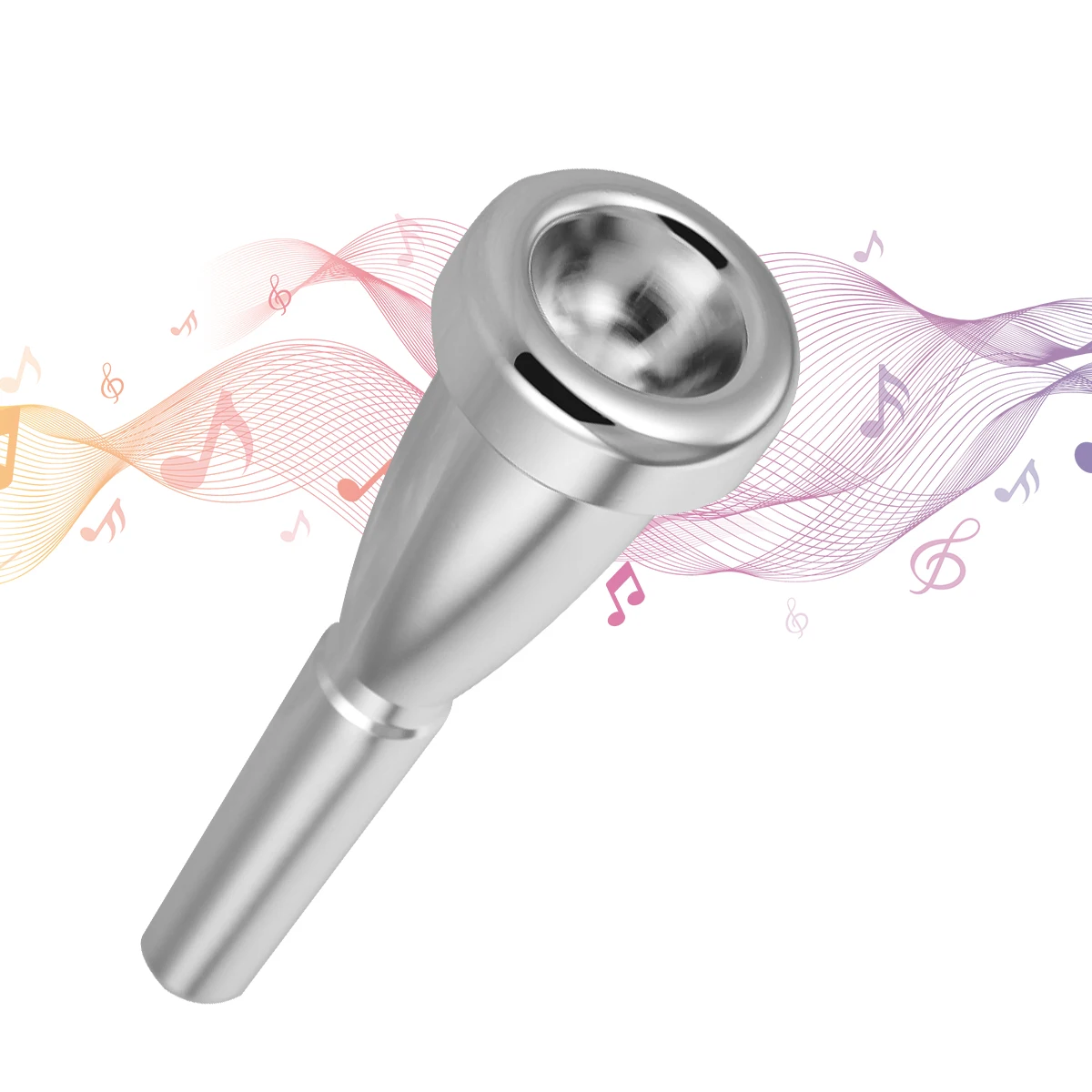 

French Horn Mouthpiece Trumpet Mouthpieces Silver Plated Musical Instrument Copper Parts Accessories Durable V Shaped Cup Semi