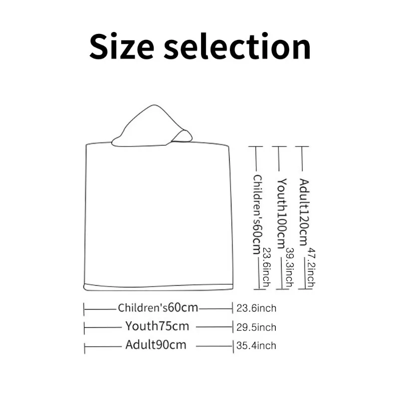 Quick Dry Comfort Travel Resort Change Robe Swimming Hot Tub Surf Cape Turkish Hooded Beach Towel