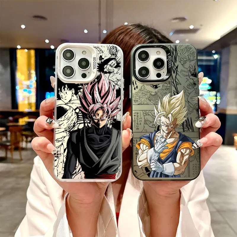 Funda para Teléfono Redmi Note 14 13 12 11 Pro 5G 10 Xiaomi Poco X7 X6 X5 M6 M4 Pro X3 NFC, Diseño D-Dragon B-Ball Z Goku Vegeta