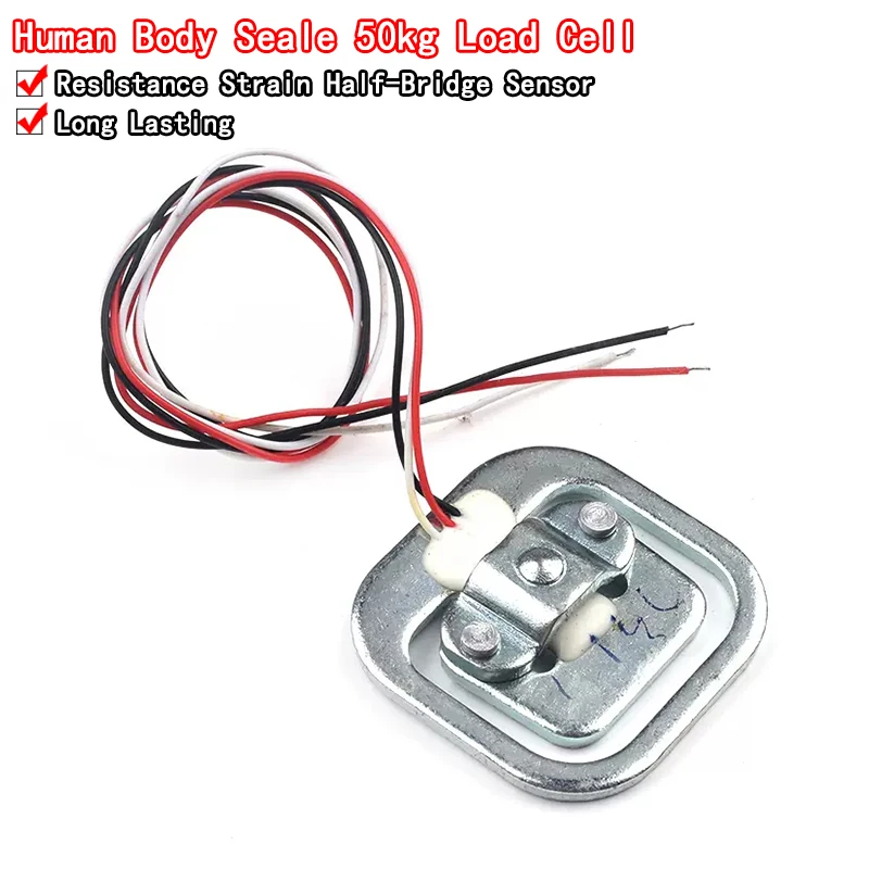 50kg Body Load Cell Weighing Sensor Resistance Strain Half-bridge Total Weight Scales Sensors Pressure Measurement for arduino