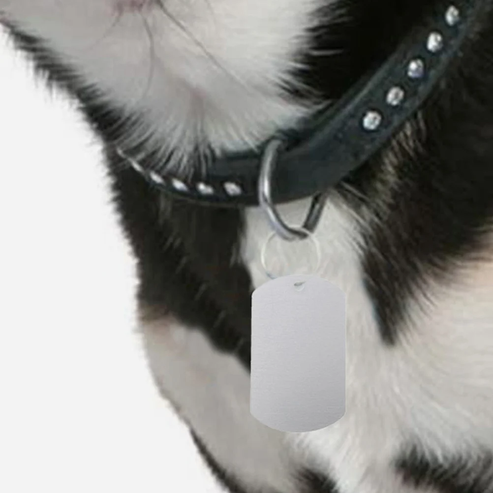 

12Pcs Strong Aluminum Dog Tags DIY Engravable Pet Identification Labels Reusable Lightweight Metal Dog Tags Metal Blanks